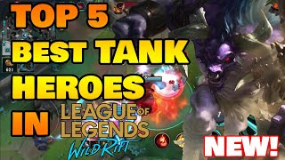 OUTDATED TOP 5 BEST TANK HEROES IN WILD RIFT UPDATED 2020 [upl. by Sumerlin]