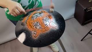 Freezbee Plus Orbis Drum Tiger design played with mallets [upl. by Riggins846]