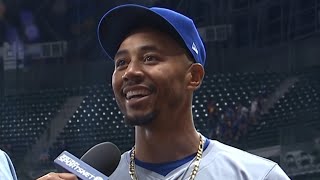 Mookie Betts PostGame Interview with Ozzie Albies worldseries mookiebetts dodgers ladodgers [upl. by Lemmie]