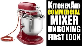 KitchenAid Stand Mixer Review  KSMC895ER Commercial Mixer UnBoxing And First Look [upl. by Lertnom]