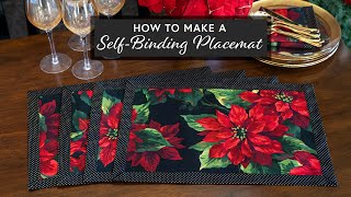 How to Make a Self Binding Placemat  a Shabby Fabrics Tutorial [upl. by Leahsim219]