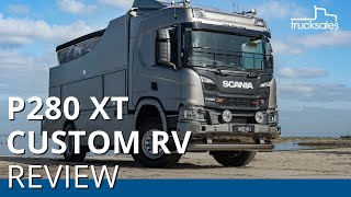 Scania P 280 XT custom RV 2020 Owner review  trucksales [upl. by Anazus]