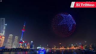 Show de drones en China para recibir el 2020 [upl. by Dawna]