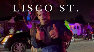 Lisco Street  East Whittier Halloween Street Free Attraction Scary Drive [upl. by Ahsinuq470]