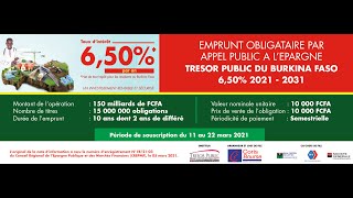 SPOT EMPRUNT OBLIGATAIRE CORIS BOURSE 2021 [upl. by Sande530]