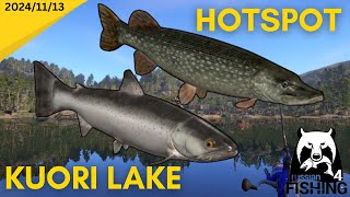 Lake Trout amp Pike Hotspot Kuori Lake Russian Fishing 4 [upl. by Siver]