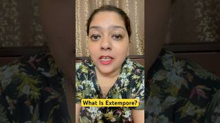 Meaning Of Extempore shorts extempore speaking communication communicationskills [upl. by Oikim]