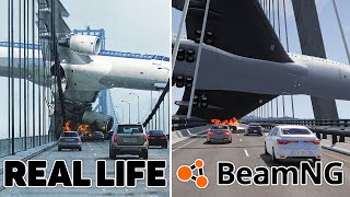 Airplane accidents Based on Real Life Incidents Compilation 8  BeamNG DRIVE [upl. by Gottwald]