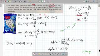 Wärmemenge berechnen  Wieviel Eis lässt sich schmelzen mit 50°C Wasser [upl. by Yelekalb]