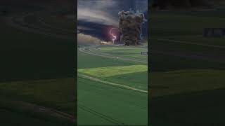 Huge tornado stormy sky 🌪️🌩️shorts  tornado  stormy  lightning storm [upl. by Ecnaled]