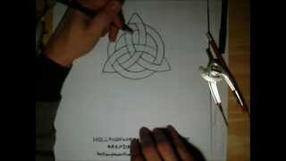 How to Draw Symbols  Triquetra Trinity Knot [upl. by Lunt]