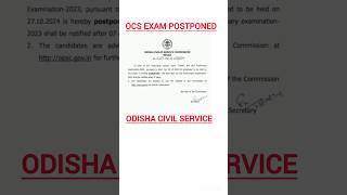 OPSC OCS exam postponed civilservices opsc odisha exam [upl. by Ahidam]