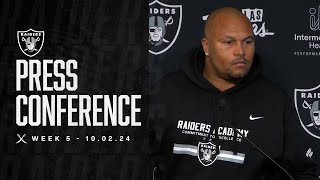 Coach Pierce ‘Focused on Denver’  Raiders  NFL [upl. by Nilya]