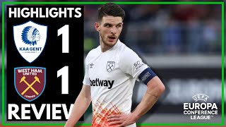 KAA GENT 11 WEST HAM  HIGHLIGHTS REVIEW  EUROPA CONFERENCE LEAGUE [upl. by Aleak]