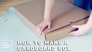 Make an Easy Cardboard Box from Scratch [upl. by Marget]