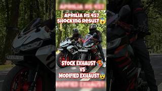 Aprilia RS 457 exhaust VS Stock exhaust  Aprilia rs 457 install sc project shorts viralvideo [upl. by Ramin]