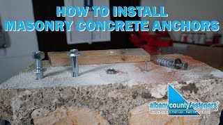 How to Install Masonry amp Concrete Anchors  Fasteners 101 [upl. by Crandale]