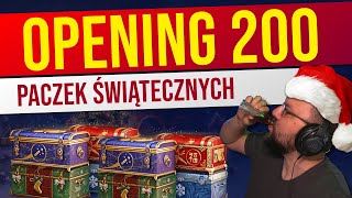 OPENING 200 ŚWIĄTECZNYCH PACZEK W WORLD OF TANKS  20222023 [upl. by Kcirredal598]