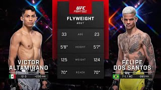 Full Fight  Victor Altamirano vs Felipe dos Santos  UFC FN  Moreno vs Royval Highlights [upl. by Nnylahs480]