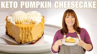 Keto Pumpkin Cheesecake Recipe  How to Make a Low Carb Pumpkin Cheesecake with Only 5 Net Carbs [upl. by Cherri]