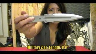 Review of the Military Ziel Throwing Knife  Beginners Tip [upl. by Nelaf]