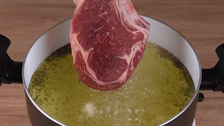 Put the meat in boiling water I learned this trick at a 5star steakhouse [upl. by Kciredorb]