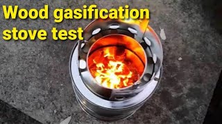 Wood gasification stove test [upl. by Assirak]