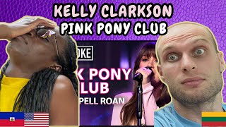 REACTION TO Kelly Clarkson  Pink Pony Club Live on Kellyoke  FIRST TIME HEARING [upl. by Siegler]