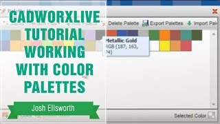 CadWorx Tutorial Working with Color Palettes [upl. by Annavoig]