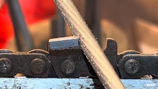 Best Chainsaw Sharpening Video yet  Get the Gullet [upl. by Cyndia31]