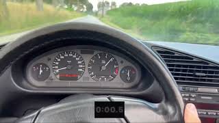 BMW E36 328i cabrio acceleration 0100 in 63 seconds [upl. by Sakiv]