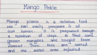 How to describe a Process on Mango Pickle in English Processing Writing in English [upl. by Rustie]