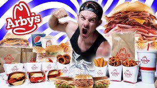 THE SUPERCHARGED ARBYS MENU CHALLENGE 10000 CALORIES [upl. by Ramsa914]