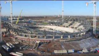 Velodrome progress and interview with cyclist Jamie Staff  London 2012 [upl. by Ventre348]