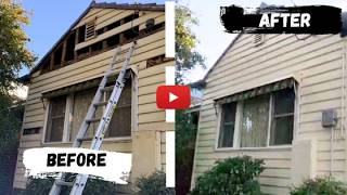 Weatherboard House Transformation Repairs Sanding and Painting in Melbourne [upl. by Colas]