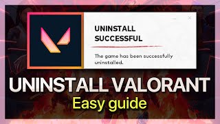 How To Uninstall Valorant From Windows PC  Guide [upl. by Ahcrop377]