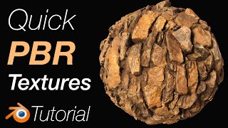 40 Blender Tutorial PBR Texturing in 2 Minutes for Beginners for Free [upl. by Nairad]