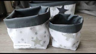 tuto facile  petit panier ou panière en tissu [upl. by Louls]