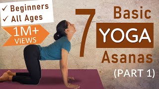 Basic YOGA ASANAS for GOOD HEALTH  for Beginners and all Age Groups  Beginners Yoga at Home [upl. by Kerstin658]