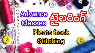 pleats frock stitching classes 🪡🧵fashion stitching freetailoringclasses [upl. by Elleina]