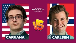 MAGNUS CARLSEN VS CARUANA  World Blitz Chess [upl. by Lynelle753]