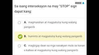 Sa isang intersekyon na my STOP signdapat kang Huminto at magpatuloy kung walang panganib [upl. by Ronel]