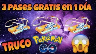 TRUCO 3 PASES GRATIS DE INCURSIÓN EN UN DÍA – POKEMON GO [upl. by Nivlen]