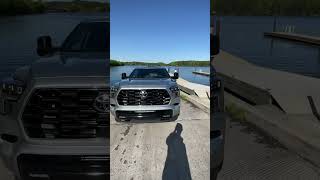 Towing with the 2023 Toyota Sequoia Platinum Hybrid shorts [upl. by Isle]