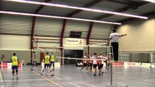 Volleybal Heren 1e div A De Witte Olhaco H1  BoostDonitas H1 09112013 [upl. by Yorker]