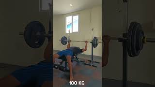 Bench press 100 KG gym chest [upl. by Theressa]