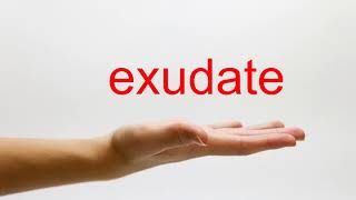 How to Pronounce exudate  American English [upl. by Thorsten]