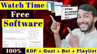 How to Complete YouTube Watch Time With Free Software  How to Complete 4000 Hours Watch Time Trick [upl. by Inness]