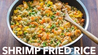 Easy Seafood Dinner  Shrimp Fried Rice Recipe [upl. by Kcinom604]