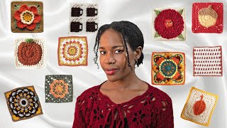 25 Fall Granny Square to make  FREE AUTUMN CROCHET PATTERNS [upl. by Navets152]